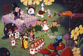 A scene from Fushigi no Kuni no Alice A scene from Fushigi no Kuni no Alice